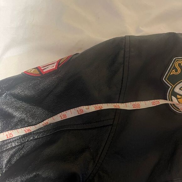 Jeff Hamilton NBA Leather Jacket patch work - Picture 4 of 4